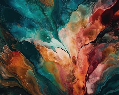 Premium Ai Image Natural Luxury Abstract Fluid Art Painting In