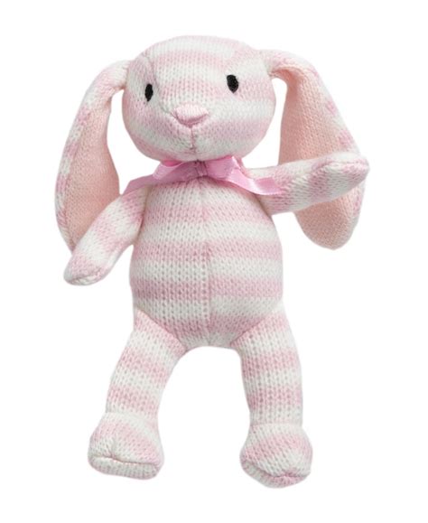 FAO Schwarz Stuffed Bunny Animal Baby Toys 4 Inch Textured Stripe ...