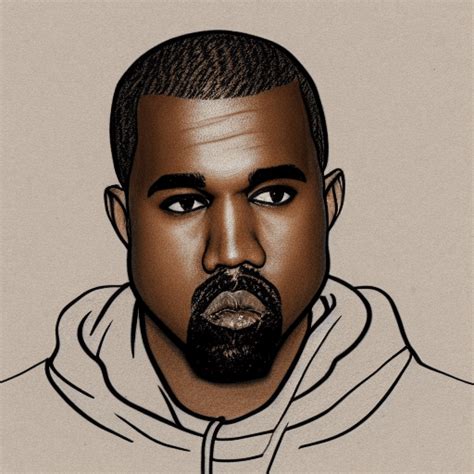 Kanye West Fan Art Sketch · Creative Fabrica