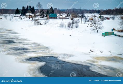 Snowed Houses in Rural Russia Stock Image - Image of winter, snow: 31116347