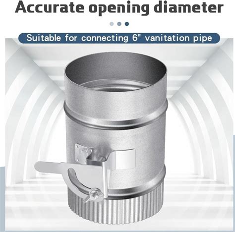 Home Improvement Therwen Therwen Hvac Duct Manual Volume Damper With Sleeve Backdraft Damper