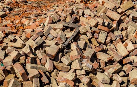 Rubble Bricks At A Construction Site Stock Photo Image Of Home Dust