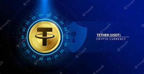 Premium Vector Tether Usdt Coin Gold Cryptocurrency Blockchain Future Digital Currency