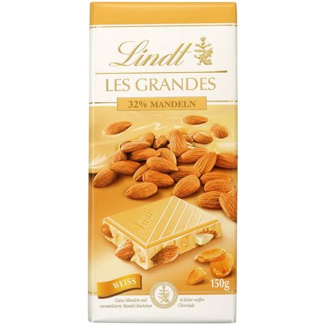 Lindt Les Grandes 32 Mandeln Weiße Schokolade Tafel 150g Online