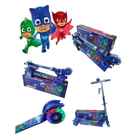 Patinete Infantil Pj Mask Rodas C Luz E Buzina Shopee Brasil