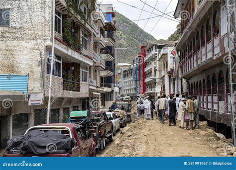 Swat Bahrain Main Bazaar Situation After Heavy Flood In River Swat