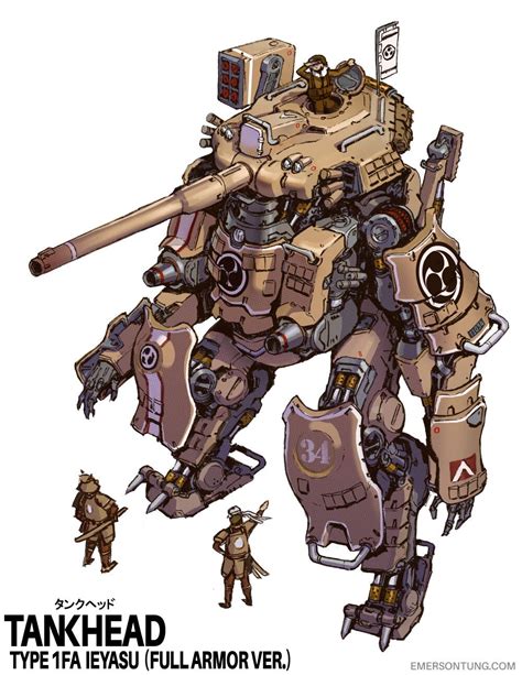 Artstation Tankhead Artwork Compilation 02 Emerson Tung Mech