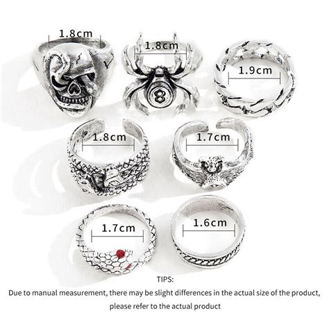 Pcs Set Punk Snake Rings For Women Gothic Spider Men Jewelry Gift