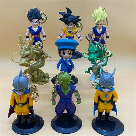 9Pcs Set Anime Dragon Ball Figure Super Saiya Son Gohan Pan Shenron