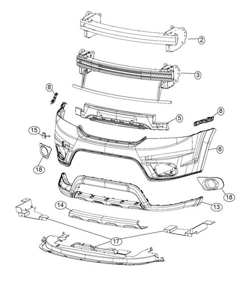 Dodge Journey License Plate Kit Export 68140223AD Jeep Parts Inc