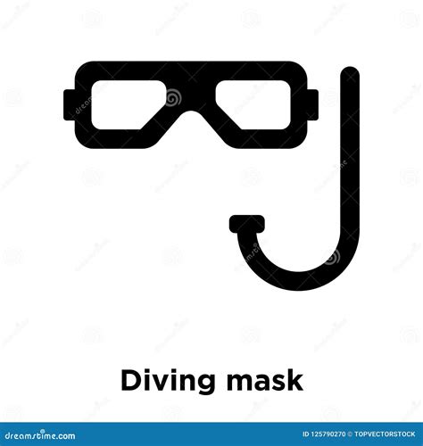 Diving Mask Icon Vector Isolated On White Background Logo Concept Of