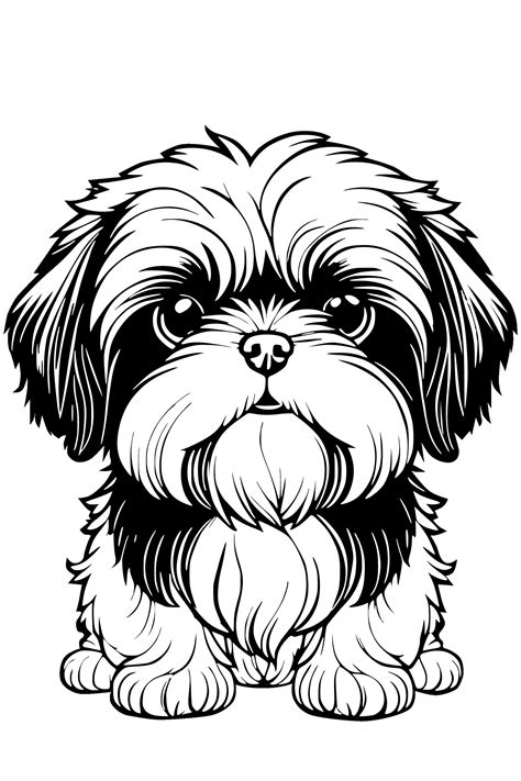 Shih Tzu Svg, Shih Tzu Clipart, Shih Tzu Png, Shih Tzu Head, Shih Tzu ...