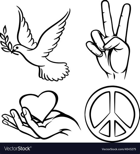 Peace symbols Royalty Free Vector Image - VectorStock