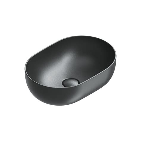 Sfera 50 Satin Black Sit On Washbasins Catalano