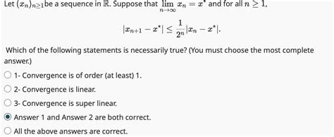 Solved Let Xn N≥1 Be A Sequence In R Suppose That