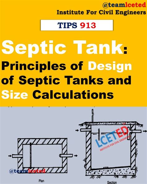 Septic Tank Principles Of Design Of Septic Tanks And Size Calculations