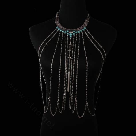 Buy Wholesale Luxury Bra Body Chain Beach Bikini Decro Pearl Pendant