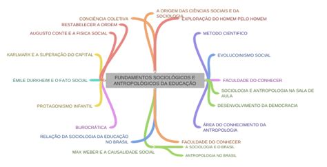 Fundamentos SociolÓgicos E AntropolÓgicos Da EducaÇÃo Coggle Diagram