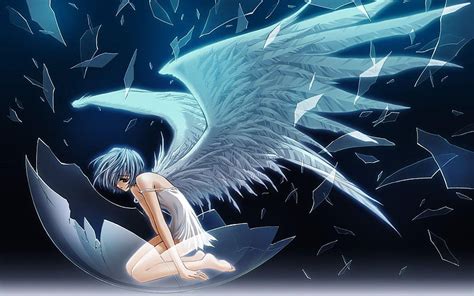 Sad Anime Angel Girl