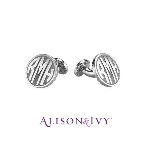 Round Original Monogram Cufflinks 18mm Personalized Jewelry | Monogrammed cufflinks, Monogram ...