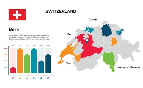 Switzerland map. image of a global map in the form of regions of ...