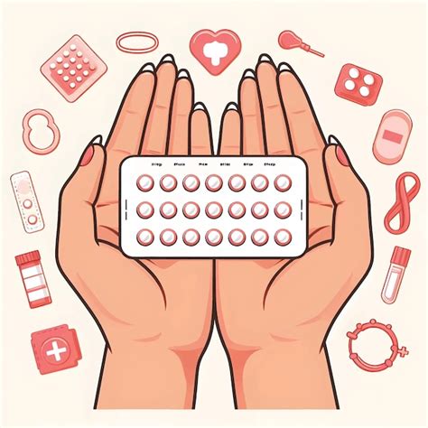 Birth Control Pills Vector Illustration Premium Ai Generated Vector