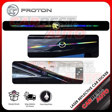 PROTON Laser Reflective Car Accessories Aksesori Sticker X70 Saga X90