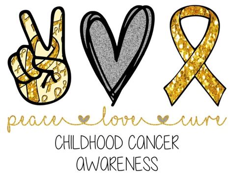 Childhood Cancer Awareness Ribbon Png Instant Download Cut Etsy