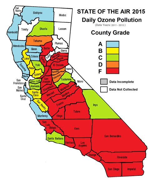 California Air Pollution Map | Secretmuseum - Air Quality Map For ...