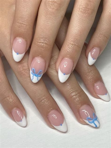 Bow Nails Gel Nails Nail Designs Simple Nails