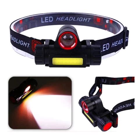 Sf Xpe Cob Waterproof Camping Head Light Rechargeable