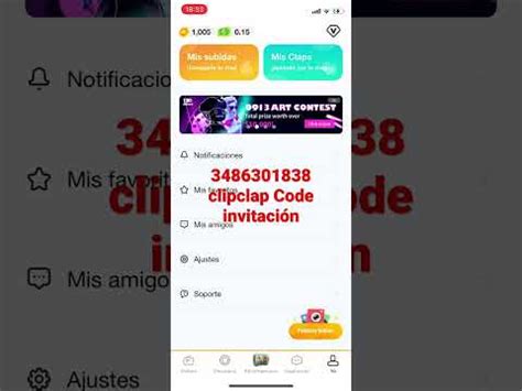 Código invitación ClipClaps 3486301838 YouTube