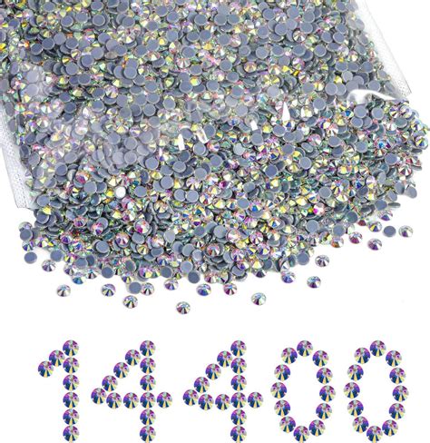 Beadsland Hotfix Rhinestones Bulk 14400PCS Crystal Hot Fix Rhinestones