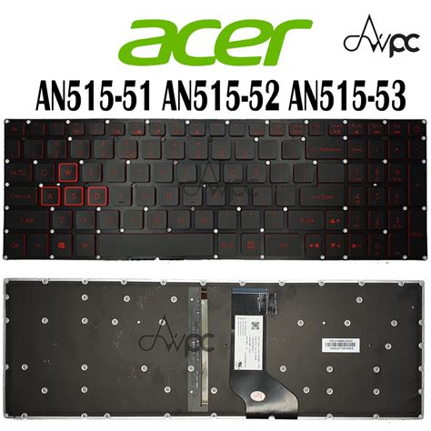 อะไหล่คีย์บอร์ดแล็ปท็อป สําหรับ Acer Nitro 5 An515 51 N17c1 An515 52 An515 53 An515 41 An515 42