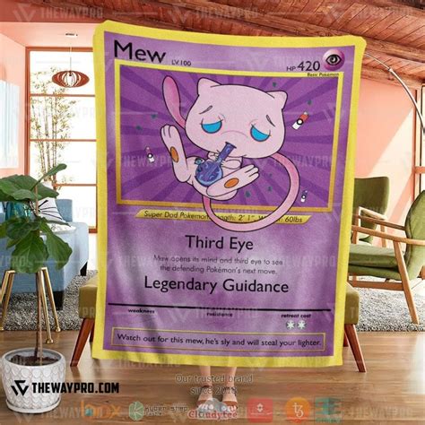 HOT Anime Pokemon Stone Mew Blanket Express Your Unique Style With BoxBoxShirt