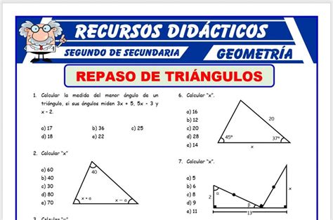 Problemas de Geometría para Segundo de Secundaria Recursos 2023