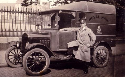 Royal Mail Van Driver Posing With Vehicle 1920s - Edinburgh Collected