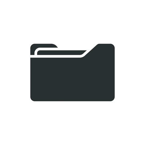 File Folder Icon In Flat Style Documents Archive Vector Illustration