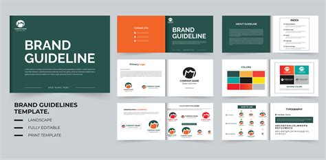 Brand Guideline Or Brand Identity Guidelines Layout 25553993 Vector Art