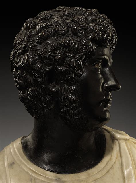 A Bronze And White Marble Bust Of Emperor Lucius Verus Attributed To Ludovico Lombardo Circa