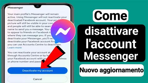 Come Disattivare L Account Messenger Novit Disattiva