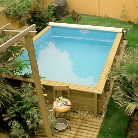 Piscine bois Hors sol carrée Piscine en bois fabrication Made In