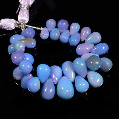 Paraiba Ethiopian Opal Teardrop Shape Gemstone Beads Natural Opal