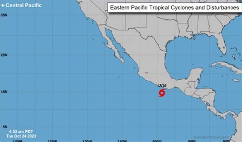 Se forma depresión tropical cerca de Nicaragua y tormenta Otis se