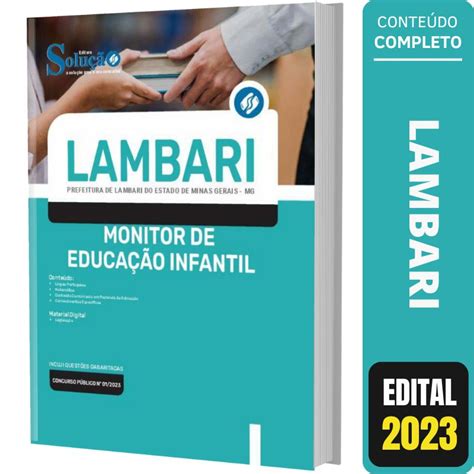 Apostila Concurso Lambari Mg Monitor De Educação Infantil Solução