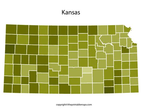 Kansas County Map | Map of Kansas Counties with Cities