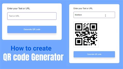 Online Qr Code Generator Html Css And Javascript Bluebace Youtube