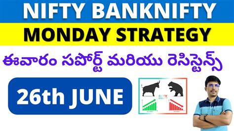 Nifty And Banknifty Predictions For 26th June Monday Market తెలుగు లో