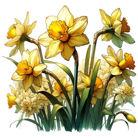 Download Daffodil Spring Flowers Royalty Free Stock Illustration