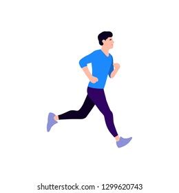 Jogging Man Vector Illustration Running Man Stock Vector (Royalty Free ...